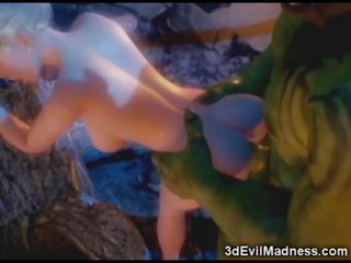 3D Elf Princess Ravaged by Orc - sex movie at Ah-Me