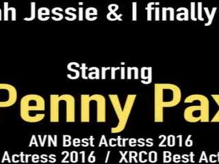 First-rate marvellous Redhead Penny Pax Finger & Tongue Fucks Tatted Twat Sarah Jessie!