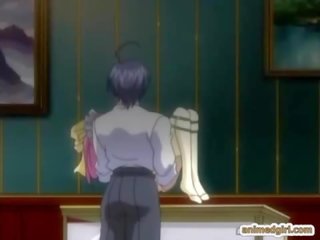 Transsexual hentai bondaged empregada fodido virgem anime